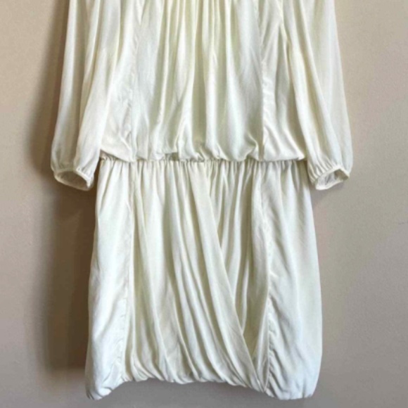 TIBI Ivory Silk,  Pleated, Bubble Hem Dress - NWT Size 4 - Picture 4 of 6
